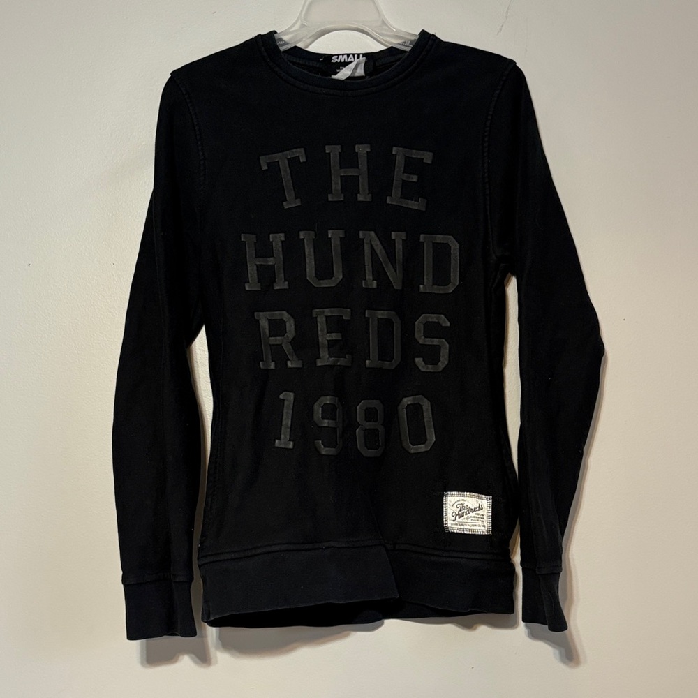 The Hundreds Black 1980 Crewneck sweater with pockets sz. S